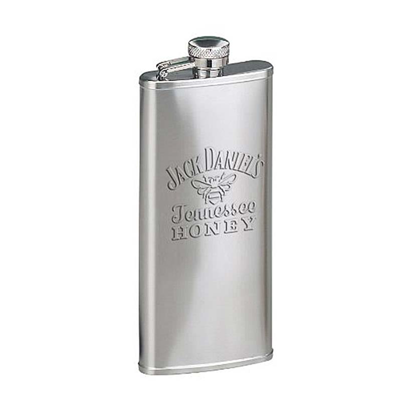 Jack Daniels Silver Etched Tennessee Honey Flask Jack Daniels Silver Etched Tennessee Honey Flask