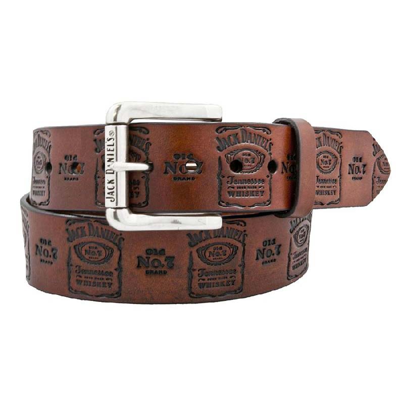 Jack Daniels Stamped Genuine Leather Brown Belt Jack Daniels Stamped Genuine Leather Brown Belt
