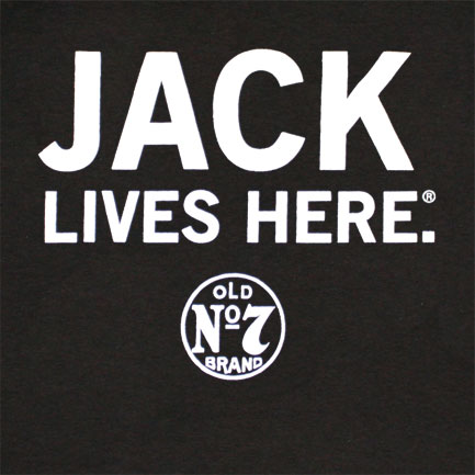 Jack Daniel's 'Jack Lives Here' Old. No 7 Logo Tshirt Jack Daniel's 'Jack Lives Here' Old. No 7 Logo Tshirt
