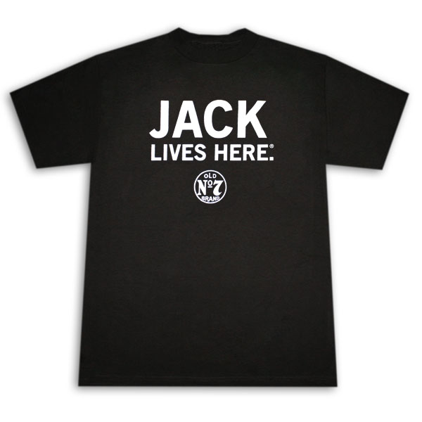 Jack Daniel's 'Jack Lives Here' Old. No 7 Logo Tshirt Jack Daniel's 'Jack Lives Here' Old. No 7 Logo Tshirt