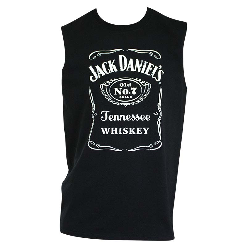 Jack Daniels Old No. 7 Men's Black Muscle Tank Top Jack Daniels Old No. 7 Men's Black Muscle Tank Top