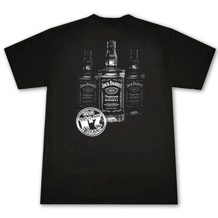 Jack Daniel's Triple Bottle T Shirt Black