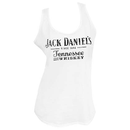 Jack Daniels Tennessee Whiskey White Ladies Tank Top