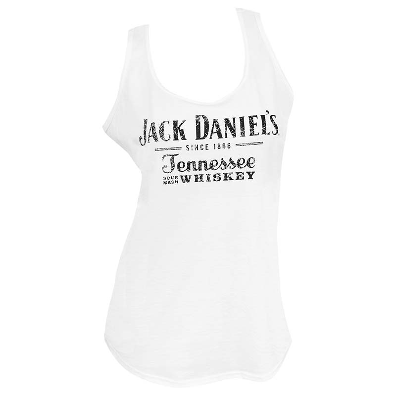 Jack Daniels Women's White Tennessee Whiskey Tank Top Jack Daniels Women's White Tennessee Whiskey Tank Top