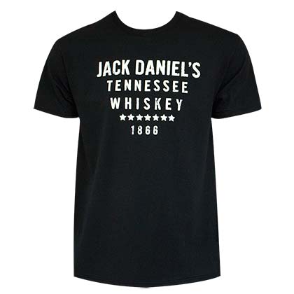 Jack Daniels Tennesee Whiskey 1866 Men's Black Tshirt