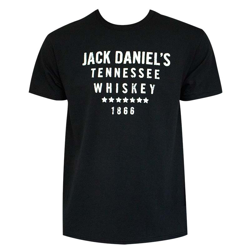 Jack Daniels Tennesee Whiskey 1866 Black Tshirt Jack Daniels Tennesee Whiskey 1866 Black Tshirt