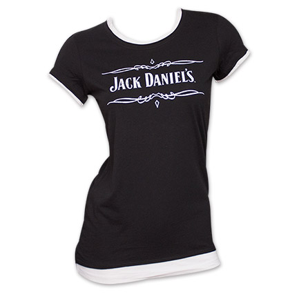 Jack Daniel's Layered Women's TShirt - Black