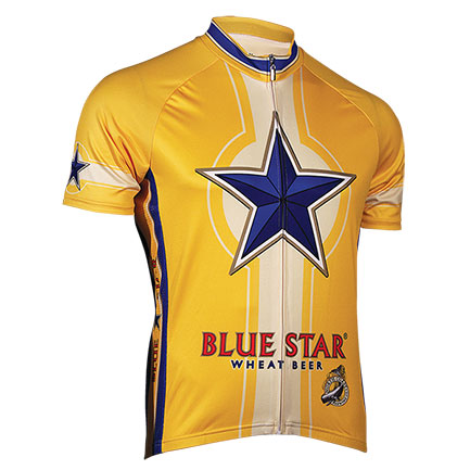 Blue Star Wheat Beer Zip-Up Cycling Jersey