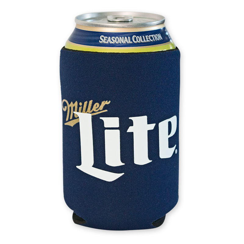 Miller Lite Navy Blue Can Cooler Miller Lite Navy Blue Can Cooler
