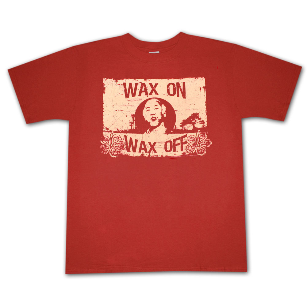 mr miyagi wax off t shirt