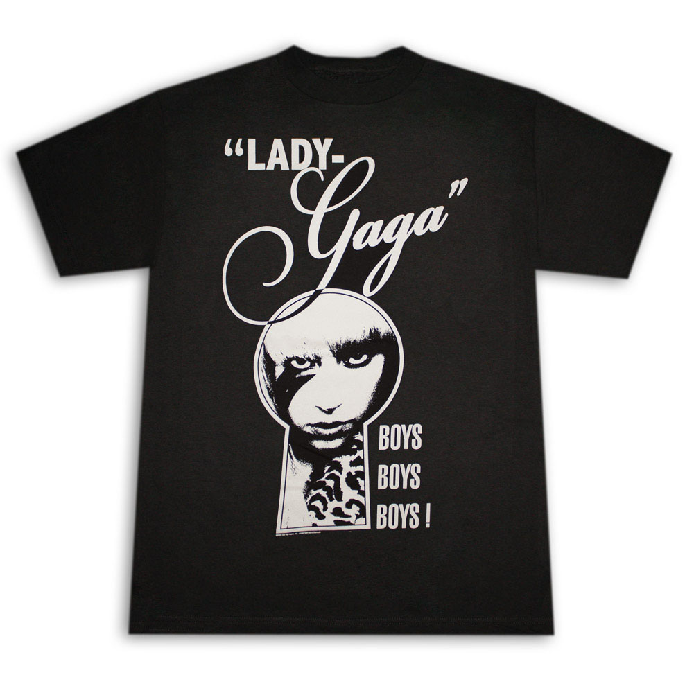 Lady Gaga Keyhole Black Graphic T Shirt