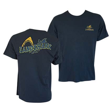 Landshark Distressed Logo Blue Tee Shirt