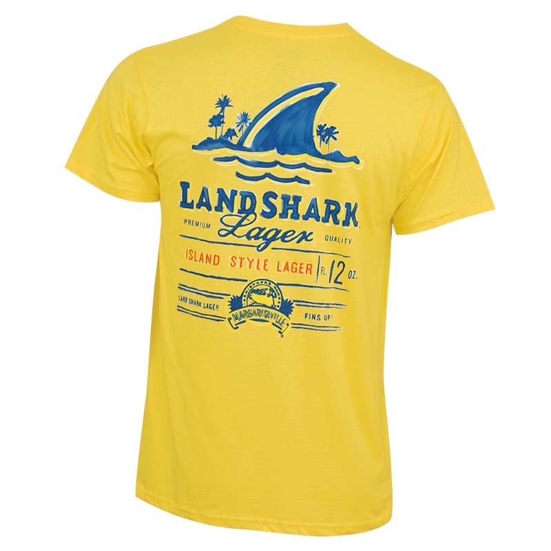 Landshark Painted Logo Men's Yellow T-Shirt