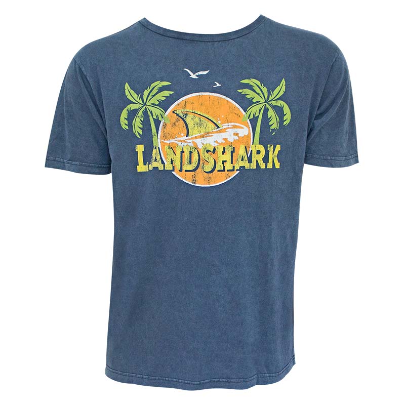 Landshark Lager Men's Navy Blue Palms Logo TShirt