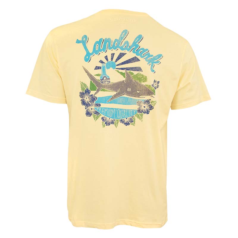 Landshark Lager Men's Yellow Pocket T-Shirt