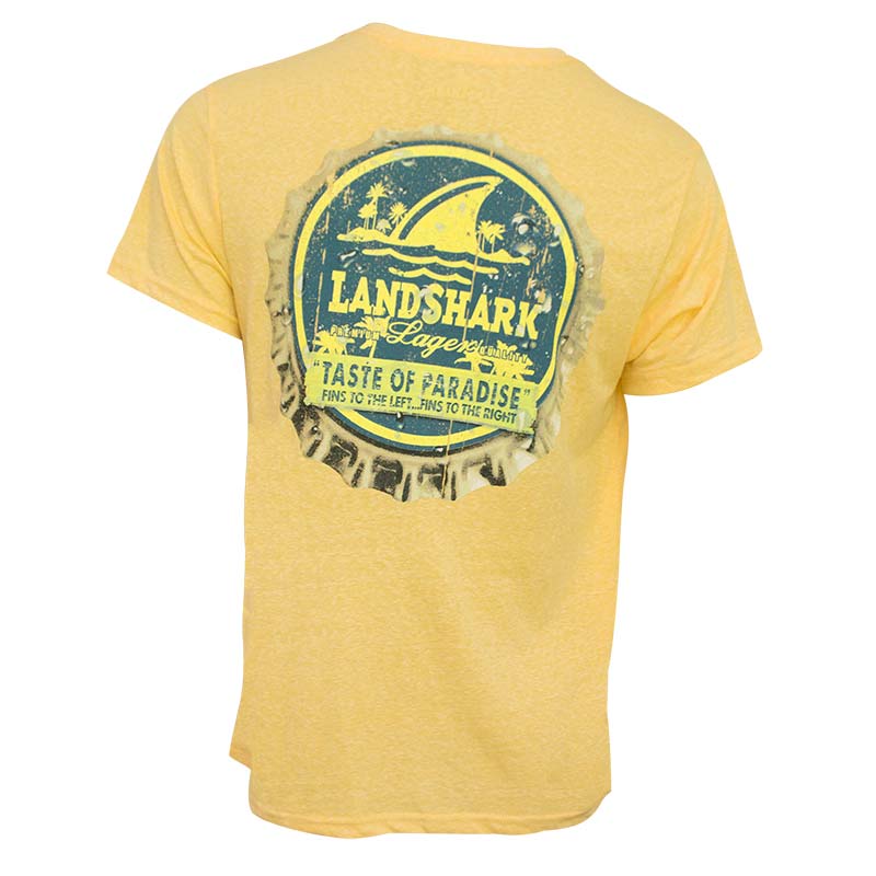 Landshark Men's Yellow Bottle Cap T-Shirt