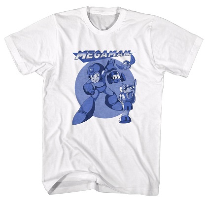 Mega Man Blue Circle Tshirt