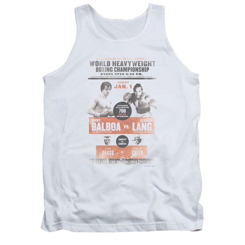 Rocky Men's White Apollo Creed Master Of Disaster Tank Top Rocky Men's White Apollo Creed Master Of Disaster Tank Top