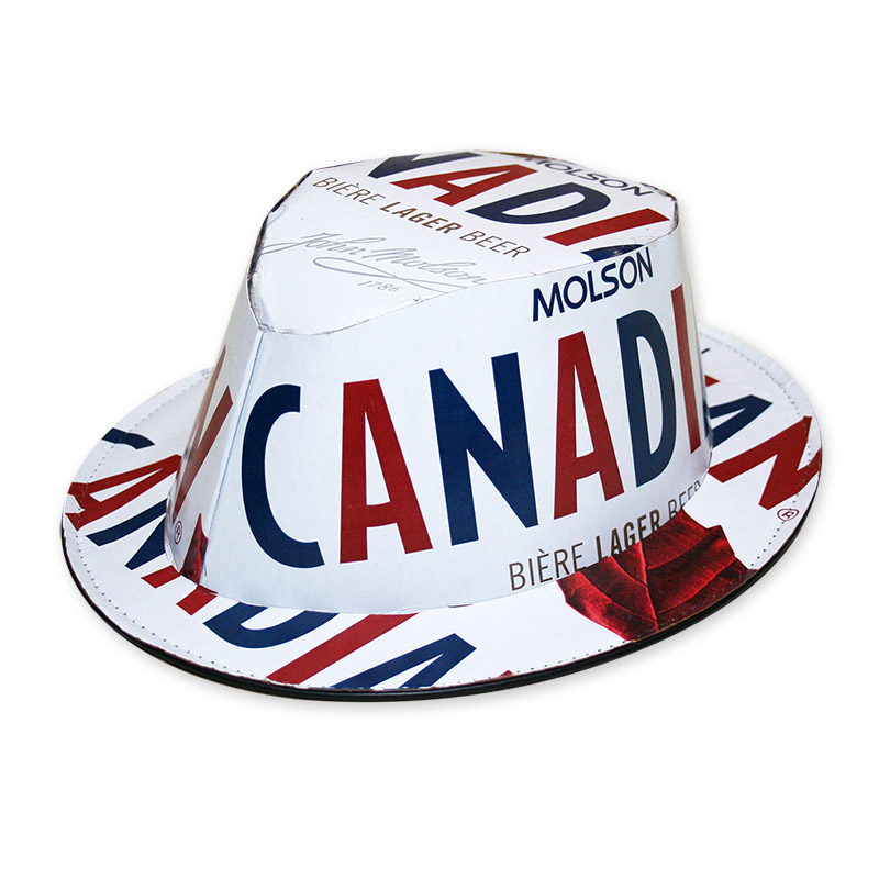 Molson Canadian Beer Box Fedora Hat FREE SHIPPING