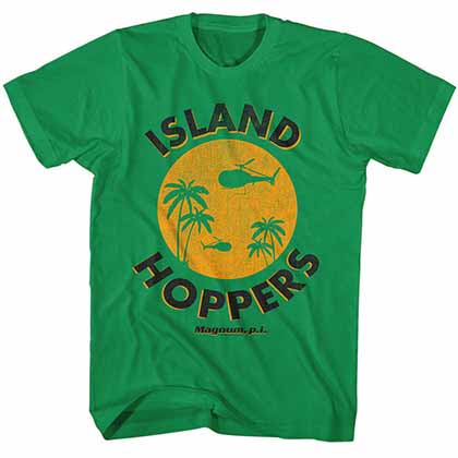 Magnum PI Island Hoppers 2 Mens Kelly Green T-Shirt