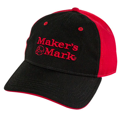 Maker's Mark Red And Black Logo Adjustable Mens Hat