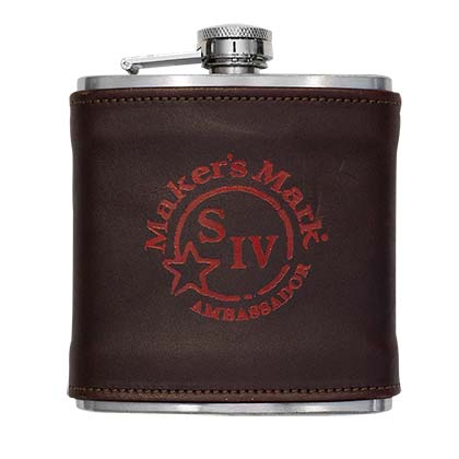 Maker's Mark Brown Leather Flask