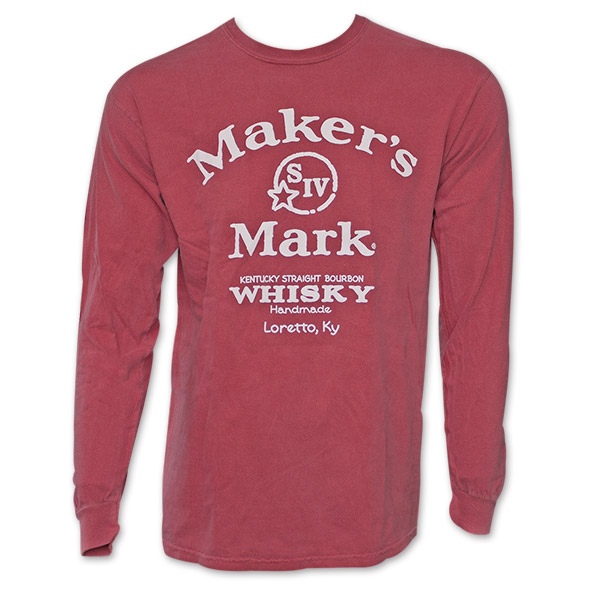 Maker's Mark Whiskey Red Long Sleeve Shirt Maker's Mark Whiskey Red Long Sleeve Shirt