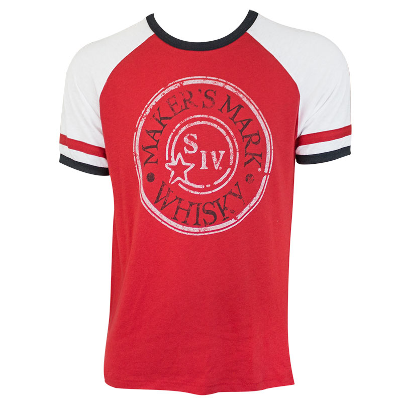 Maker's Mark Men's Red Stamp Logo Jersey T-Shirt Maker's Mark Men's Red Stamp Logo Jersey T-Shirt