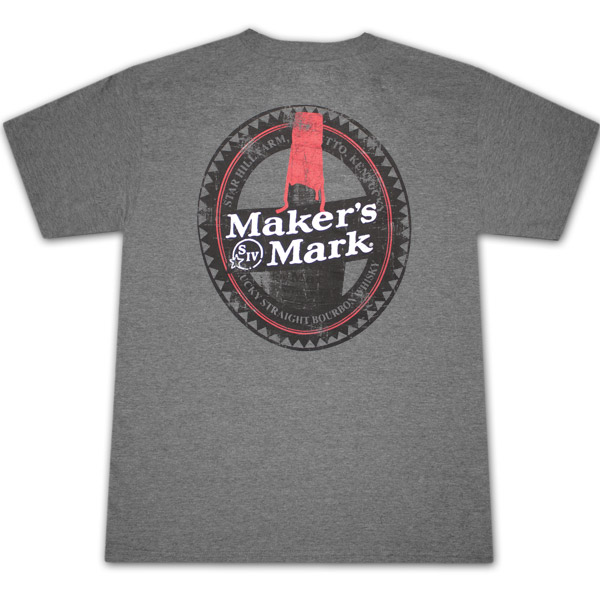 Maker's Mark Oval Logo Charcoal Grey TShirt