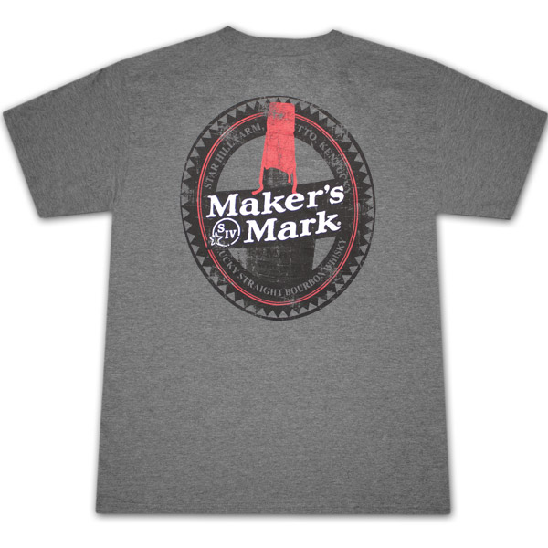 Maker&rsquo;s Mark Oval Logo Charcoal Gray T Shirt