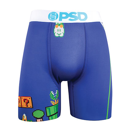 Super Mario Bros. Level Blue Underwear Men's Boxer Briefs
