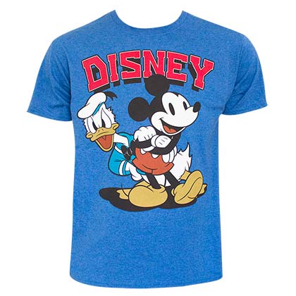 Disney Mickey And Donald Blue Tee Shirt