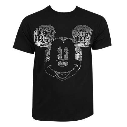 Mickey Mouse Words Tee Shirt