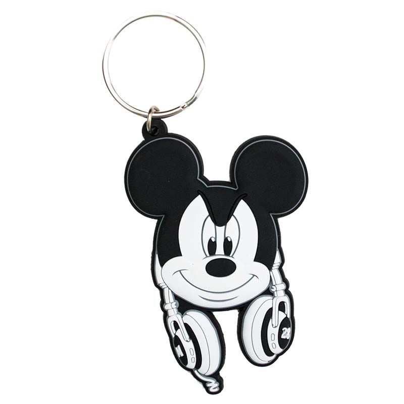Mickey Mouse Rubber Headphones Keychain