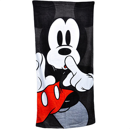 Disney Mickey Mouse Shhh 28x58 Beach Towel