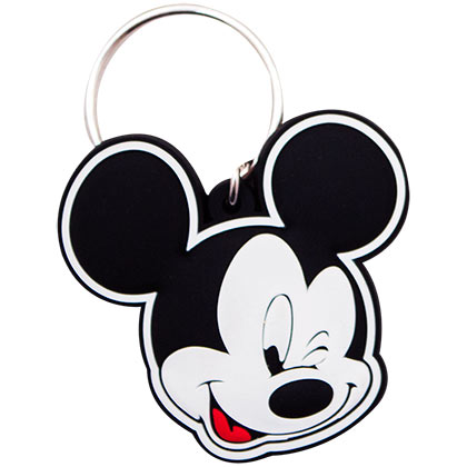 Mickey Mouse Winking Rubber Keychain