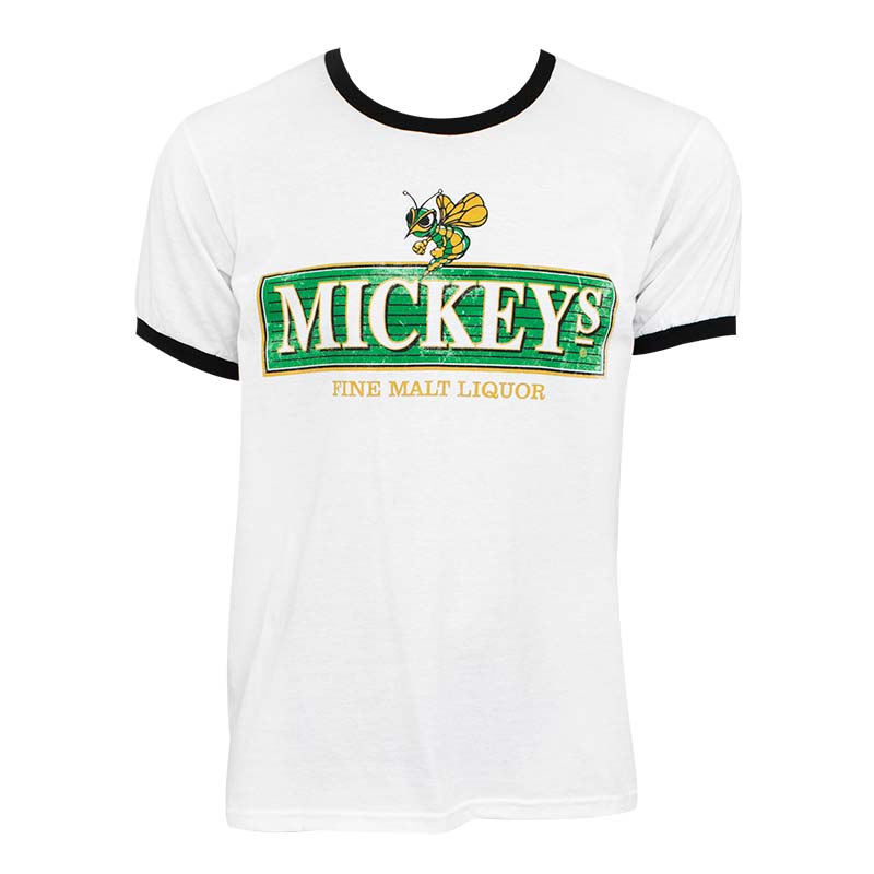 Mickey's Men's White Ringer T-Shirt Mickey's Men's White Ringer T-Shirt