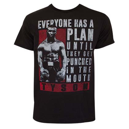 Mike Tyson Punched In The Mouth Black Mens T-Shirt