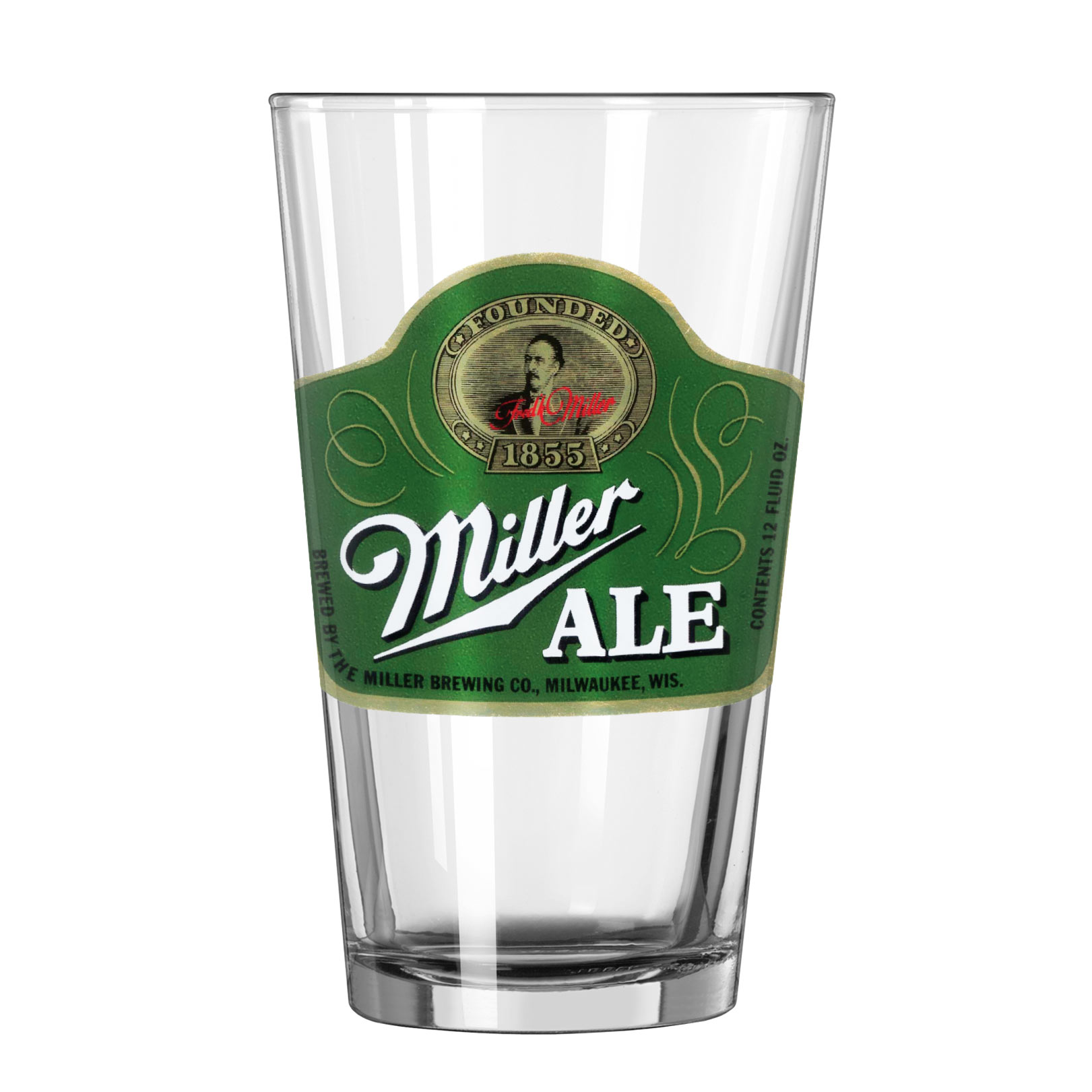 Miller Ale Green Vintage Pint Glass Miller Ale Green Vintage Pint Glass