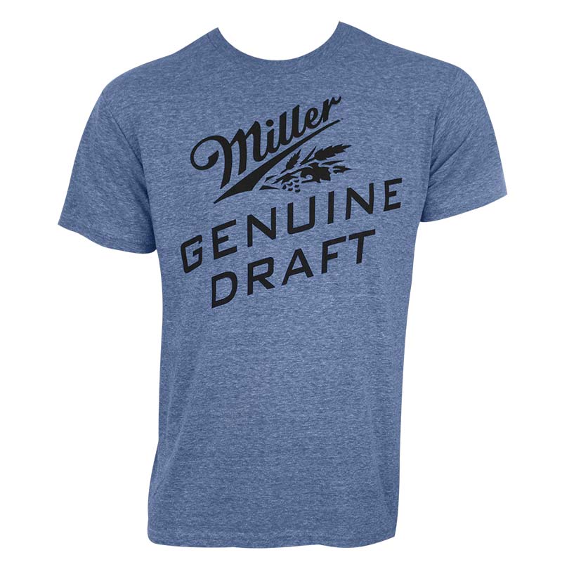 Miller Genuine Draft Men's Heather Blue T-Shirt Miller Genuine Draft Men's Heather Blue T-Shirt