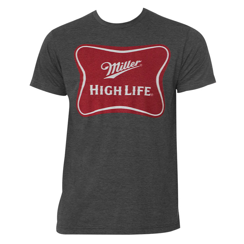 Miller High Life Men's Grey Beer Logo T-Shirt