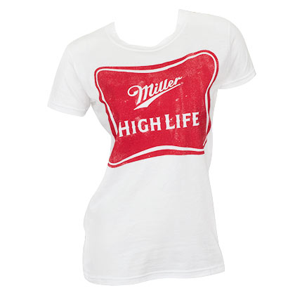 Miller High Life Women's White Tee Shirt