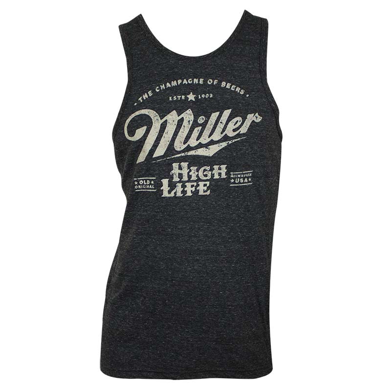 Miller High Life Men's Charcoal Tank Top Miller High Life Men's Charcoal Tank Top