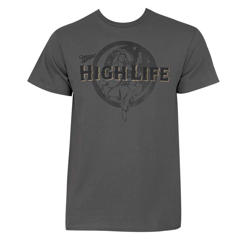 Miller High Life Men's Grey The Life T-Shirt Miller High Life Men's Grey The Life T-Shirt
