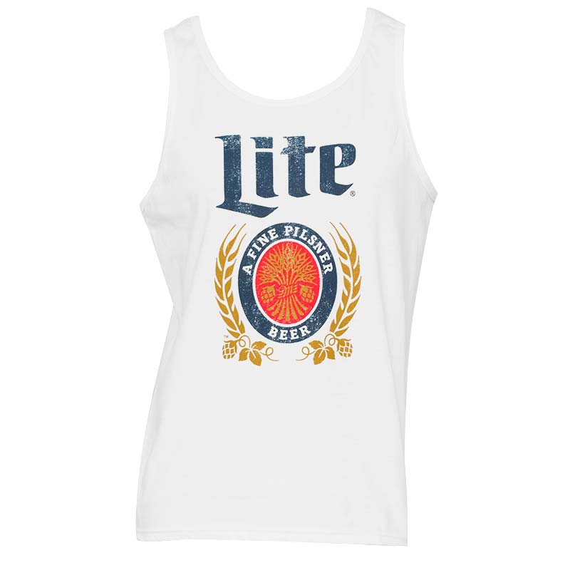 Miller Lite White Logo Men's Tank Top Miller Lite White Logo Men's Tank Top