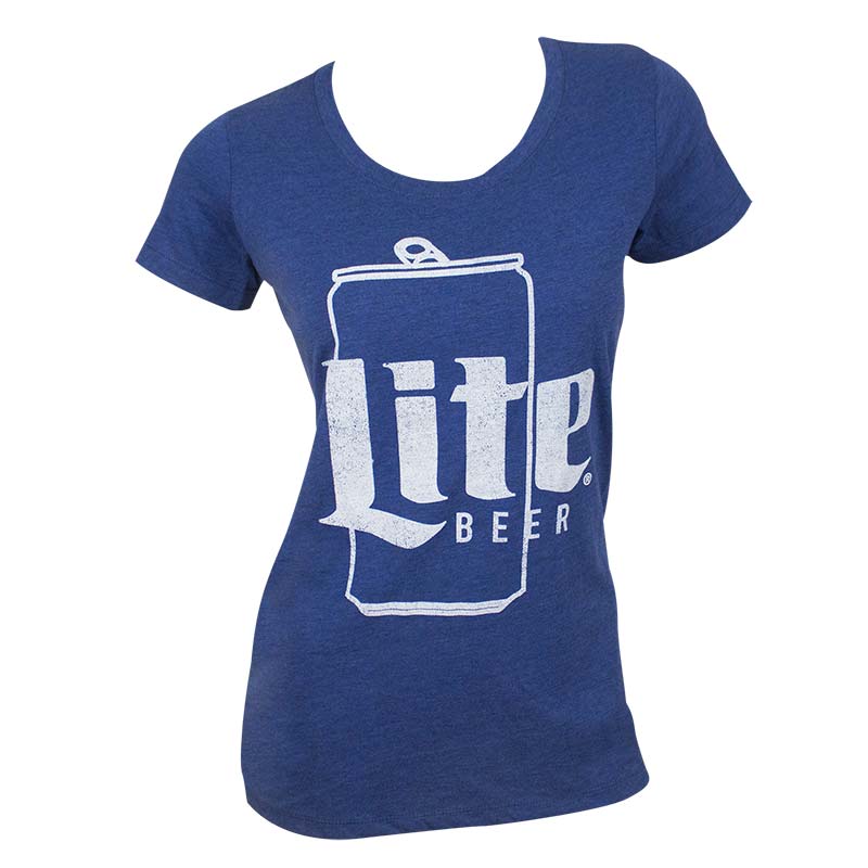 Miller Lite Women's Blue Can Logo T-Shirt