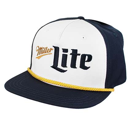 Miller Lite Vintage Blue and Gold Logo Hat