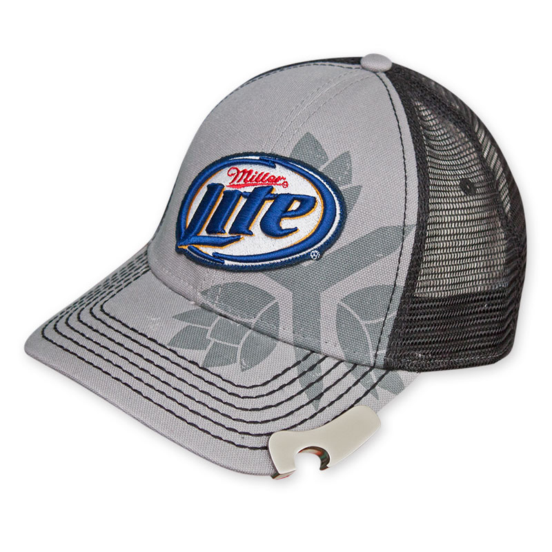 Miller Lite Mesh Bottle Opener Hat