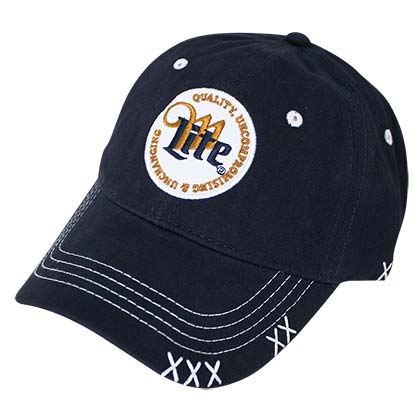 Miller Lite Circle Logo Navy Blue Men's Hat Cap