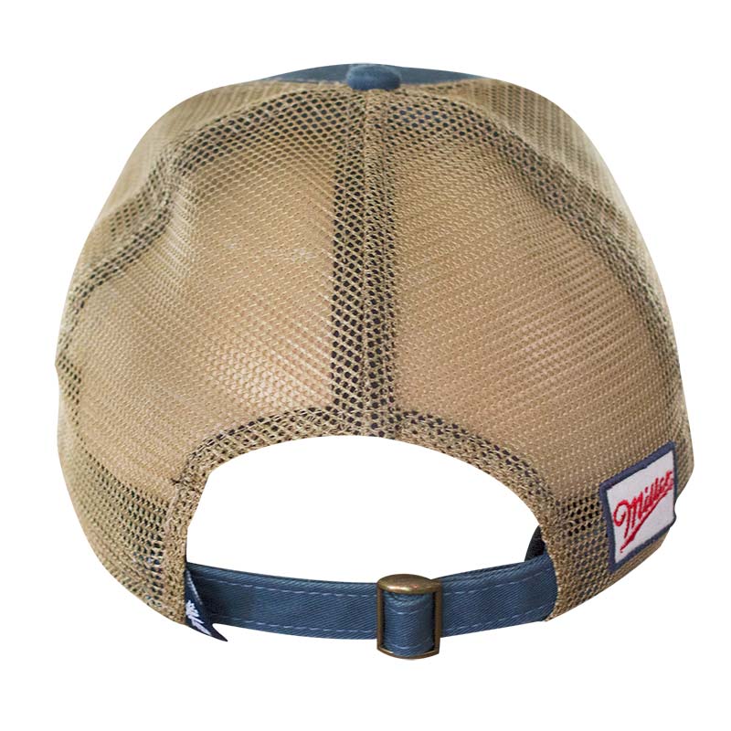 Miller Lite Navy Blue Retro Trucker Hat Miller Lite Navy Blue Retro Trucker Hat